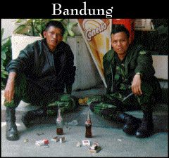 Two friendly soldiers in Bandung