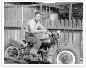 Jimmy on a Harley, Rivers, AZ
