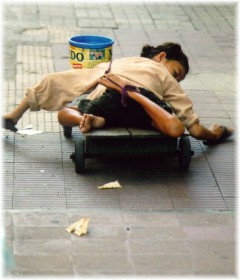 Crippled woman in Ho Chi Minh City